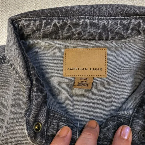 American Eagle Outfitters Womens Button-Down Denim Shirt Dress S/P NWT MSRP 79 - Picture 6 of 16